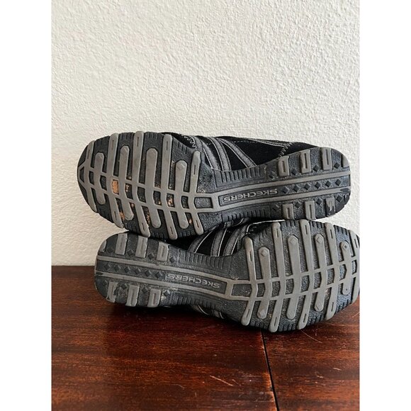 Skechers Sneakers Shoes Women's US 7 Black Elastic Laces Slip On Athletic 21139 - Picture 5 of 7